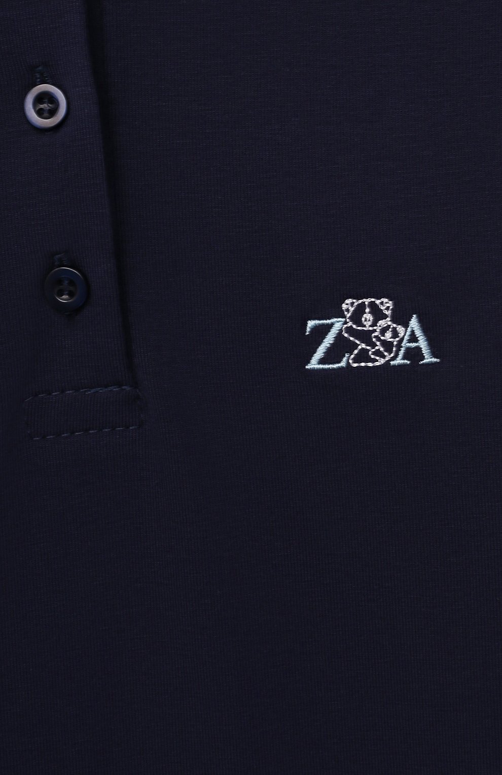 Хлопковое поло ZHANNA & ANNA синего цвета по цене 7100 руб., арт. ZABL13072120, фото 3 Хлопковое поло ZHANNA & ANNA, арт. ZABL13072120, фото 3