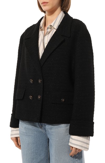 Шерстяной жакет GUCCI черного цвета по цене 331200 руб., арт. 643287 ZAF3G, фото 3 Шерстяной жакет GUCCI, арт. 643287 ZAF3G, фото 3