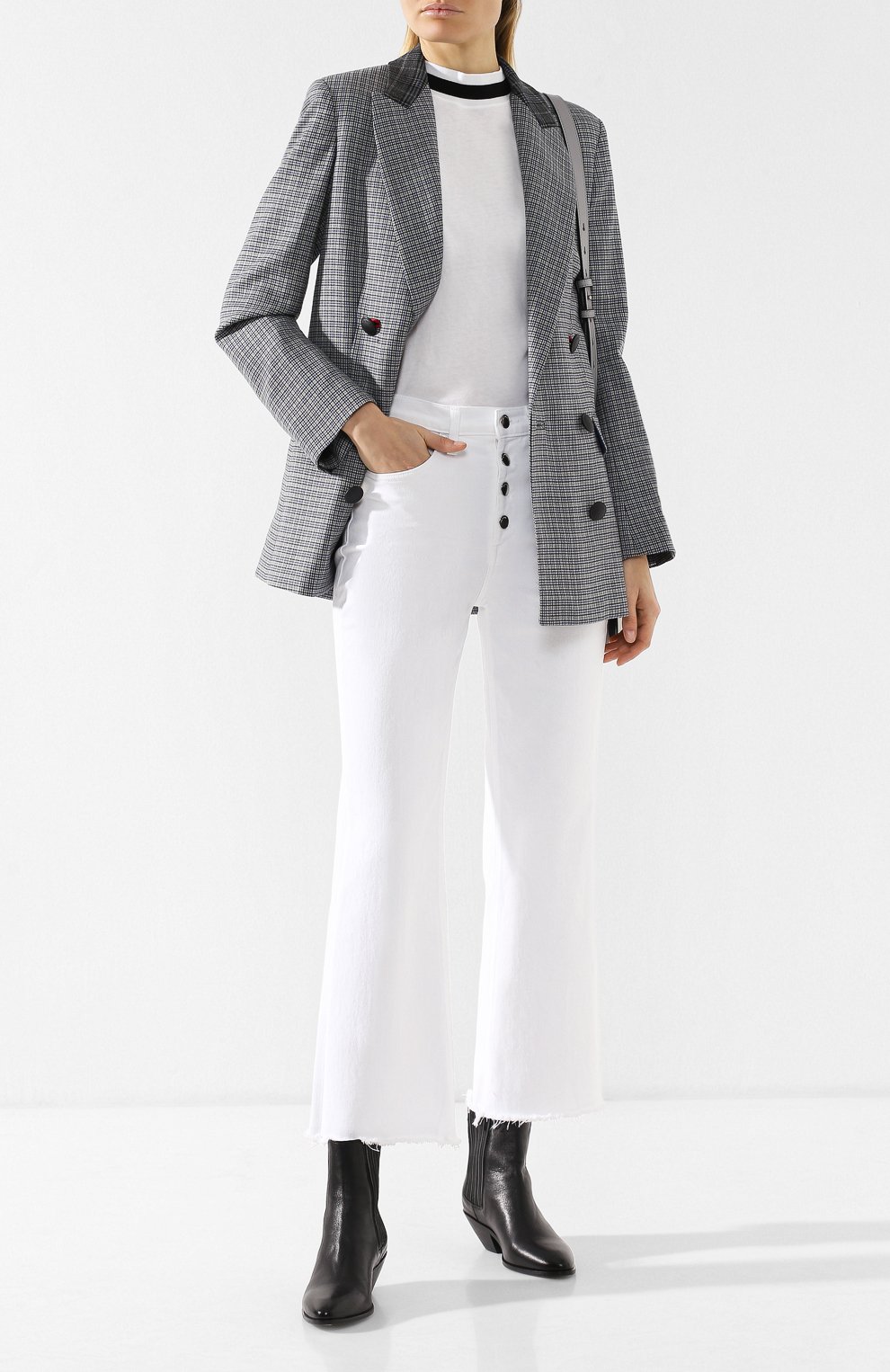 Укороченные джинсы RAG AND BONE белого цвета по цене 21000 руб., арт. W26220137WHT, фото 2 Укороченные джинсы RAG AND BONE, арт. W26220137WHT, фото 2