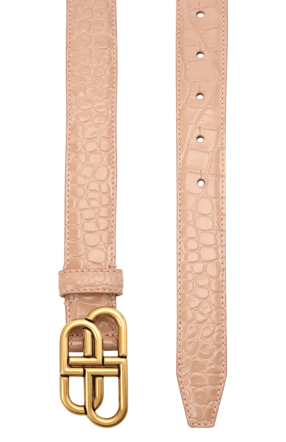 Кожаный ремень bb BALENCIAGA светло-бежевого цвета по цене 35400 руб., арт. 581690/2UD74, фото 2 Кожаный ремень bb BALENCIAGA, арт. 581690/2UD74, фото 2