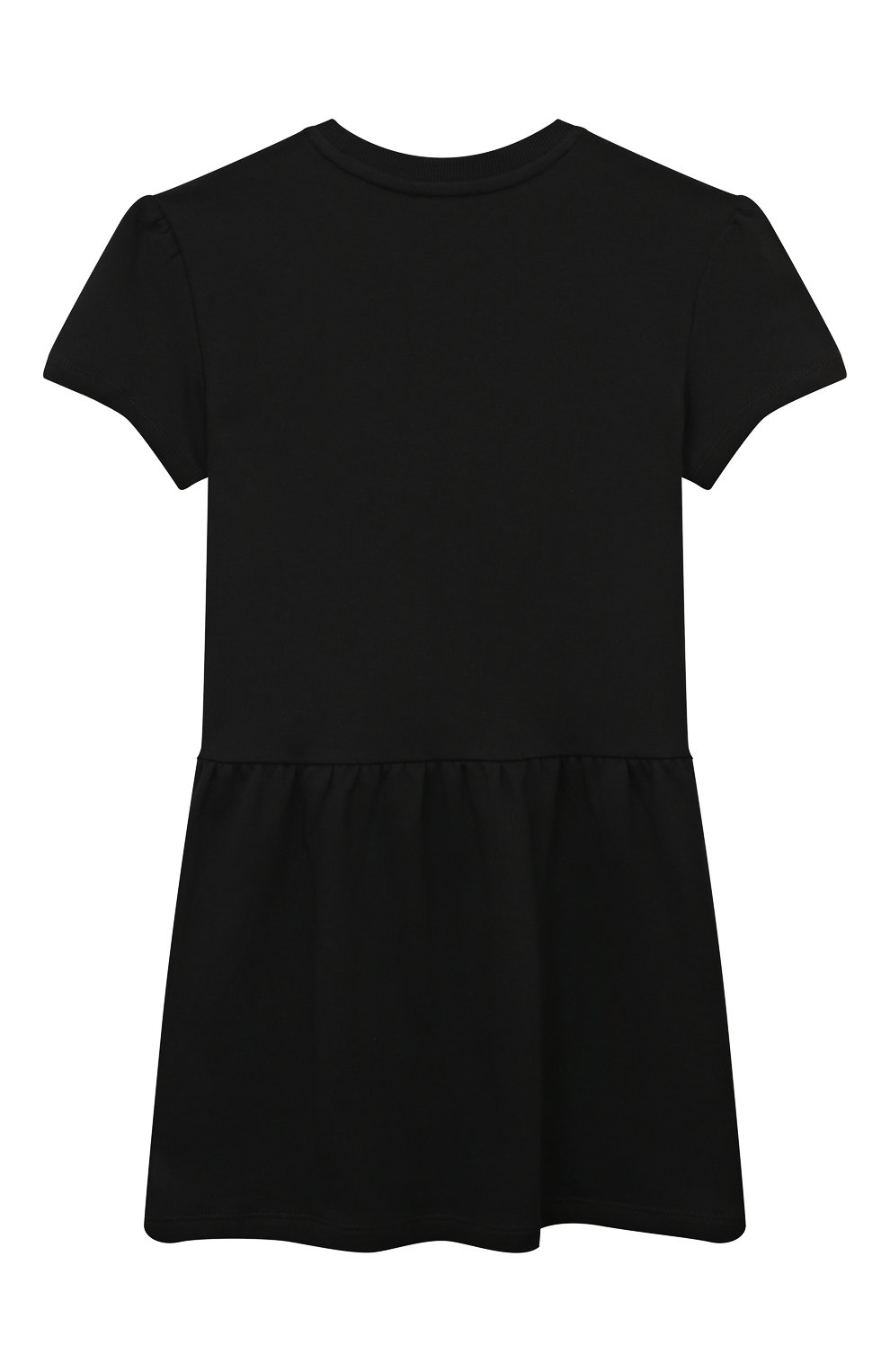 Хлопковое платье MOSCHINO черного цвета по цене 11200 руб., арт. HDV0CZ/LCA32/10-14, фото 2 Хлопковое платье MOSCHINO, арт. HDV0CZ/LCA32/10-14, фото 2