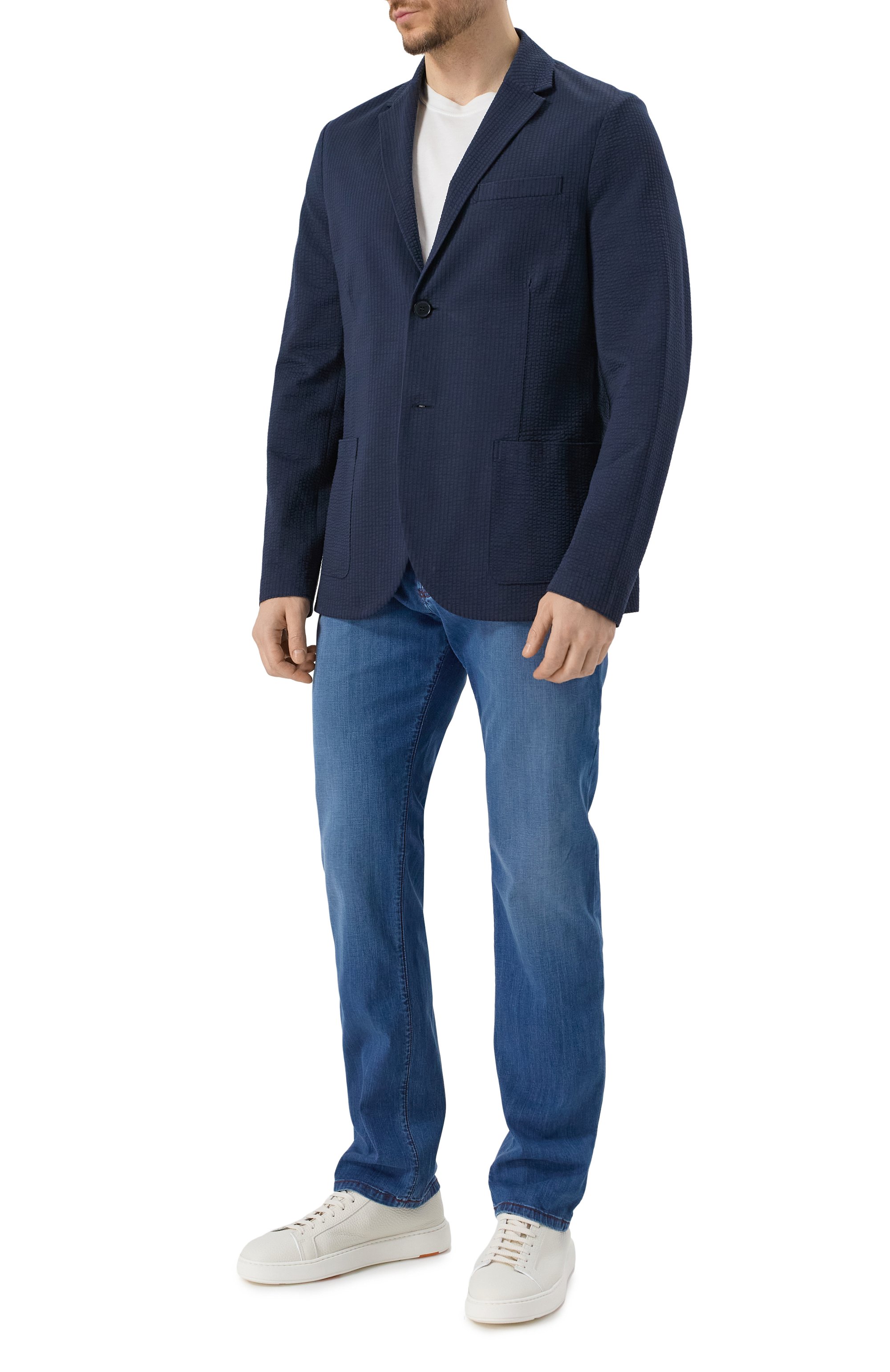 Хлопковый пиджак HARRIS WHARF LONDON, арт. C8P22PYG, фото 2