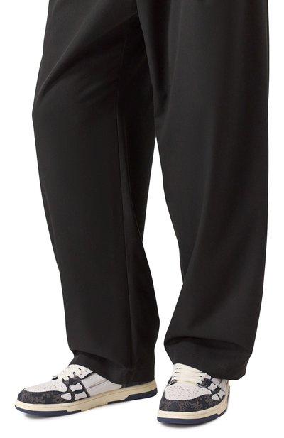 Комбинированные кеды ma quad skel-top AMIRI разноцветного цвета по цене 92850 руб., арт. AMF0SR1096, фото 3 Комбинированные кеды ma quad skel-top AMIRI, арт. AMF0SR1096, фото 3