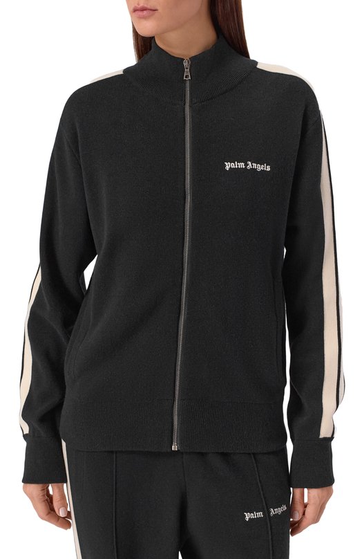 Толстовка из шерсти и вискозы Palm Angels PWHA062F25KNI001 Чёрный  PWHA062F25KNI001 Фото 3