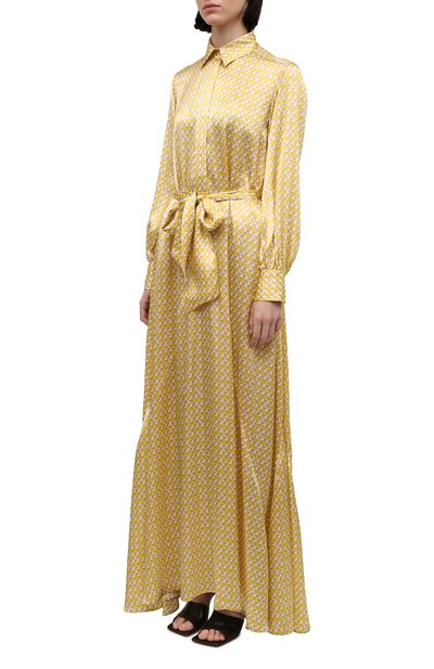 Атласное платье KITON, арт. D51327K0979A, фото 3