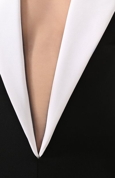Комбинезон из вискозы BALMAIN черно-белого цвета по цене 478000 руб., арт. TF05348/J017, фото 5 Комбинезон из вискозы BALMAIN, арт. TF05348/J017, фото 5