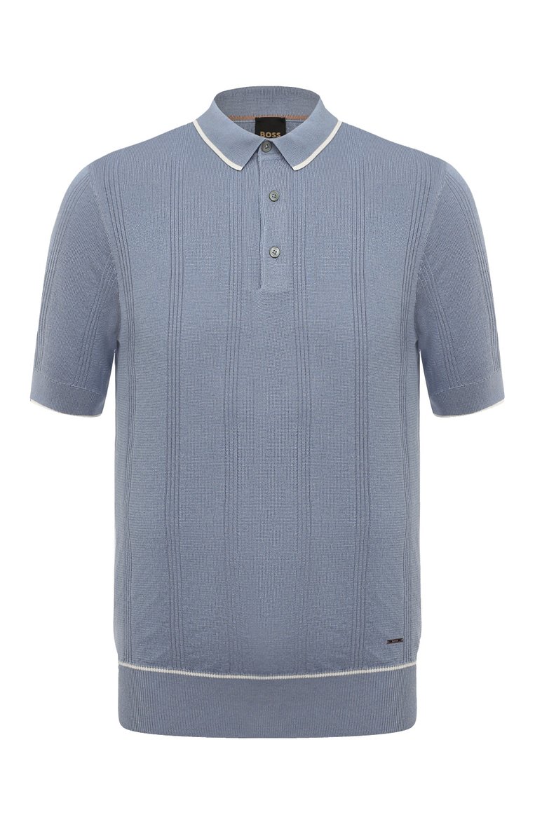 Поло из шелка и хлопка BOSS, арт. 50486742, фото 1