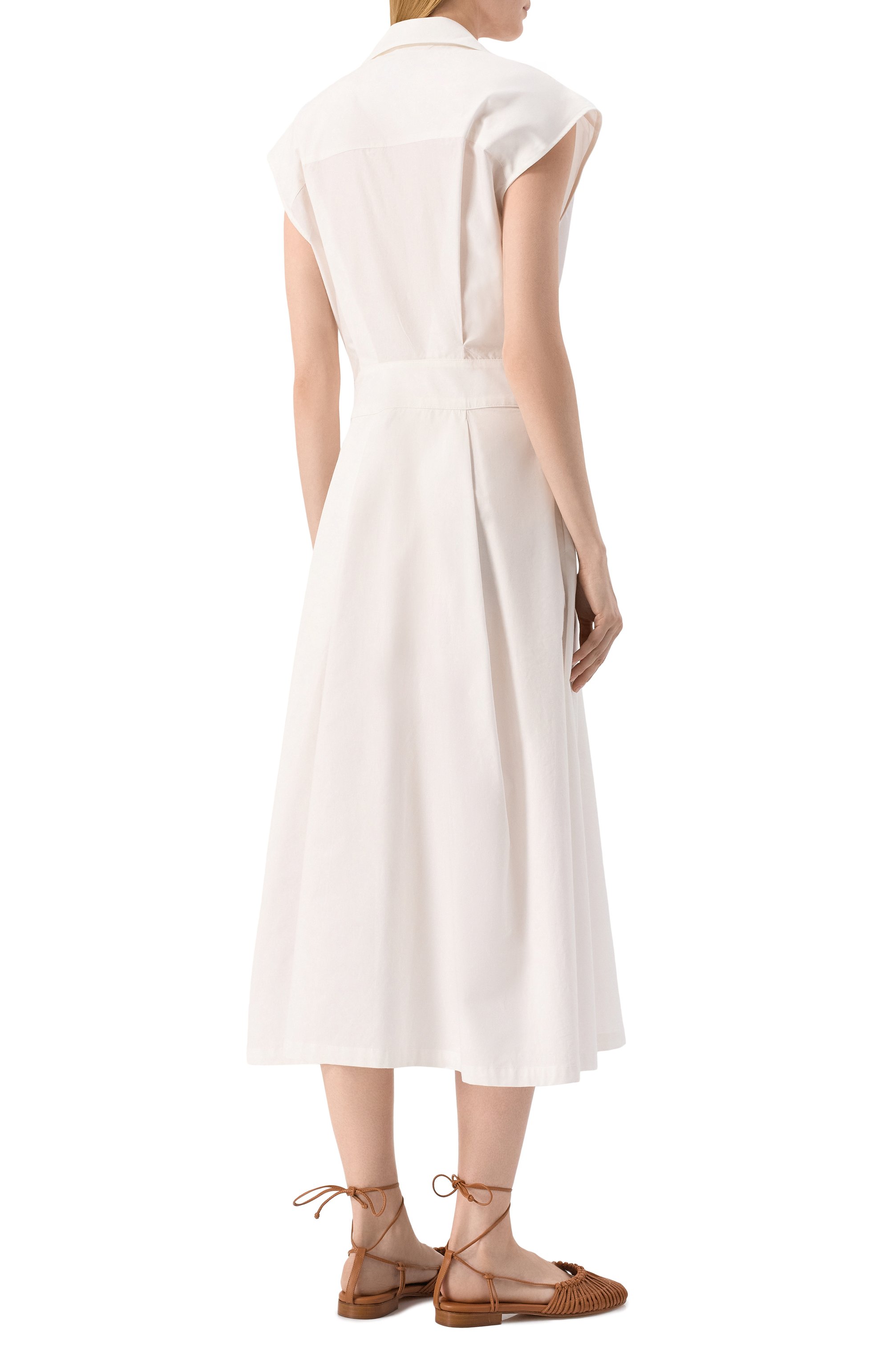 Хлопковое платье A.P.C. белого цвета по цене 48050 руб., арт. C0EVD-F35149, фото 4 Хлопковое платье A.P.C., арт. C0EVD-F35149, фото 4