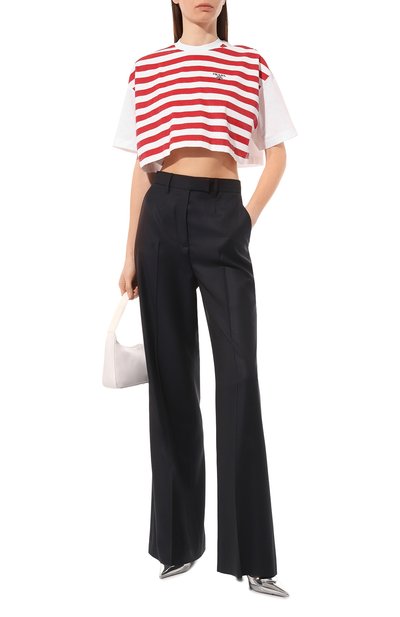 Хлопковая футболка PRADA, арт. 3560AR-103E-F0970-212, фото 2