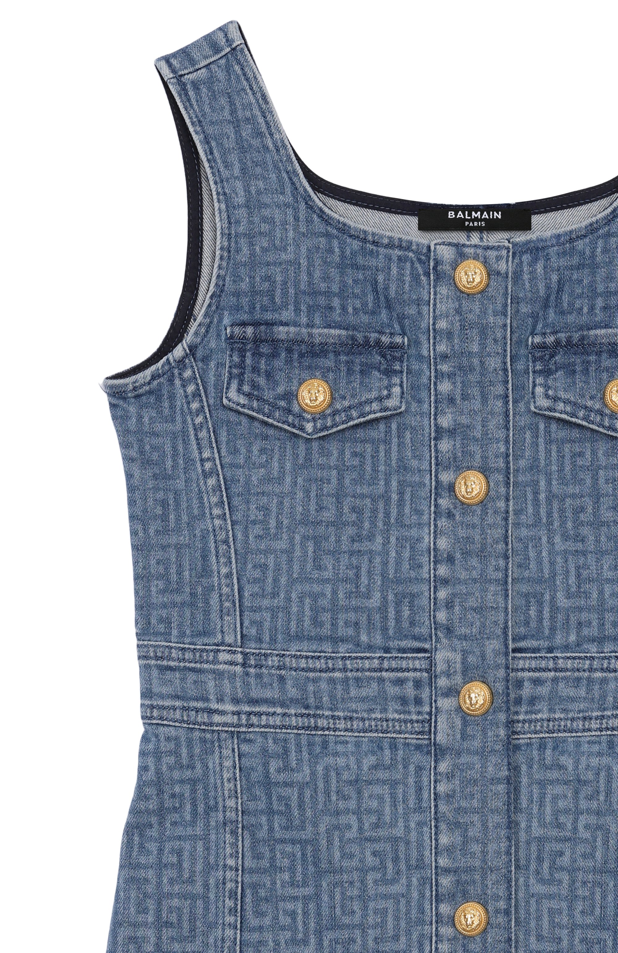 Джинсовый сарафан BALMAIN, арт. BW1B22, фото 3