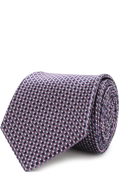 Мужской шелковый галстук с узором BRIONI, арт. 061E00/07449