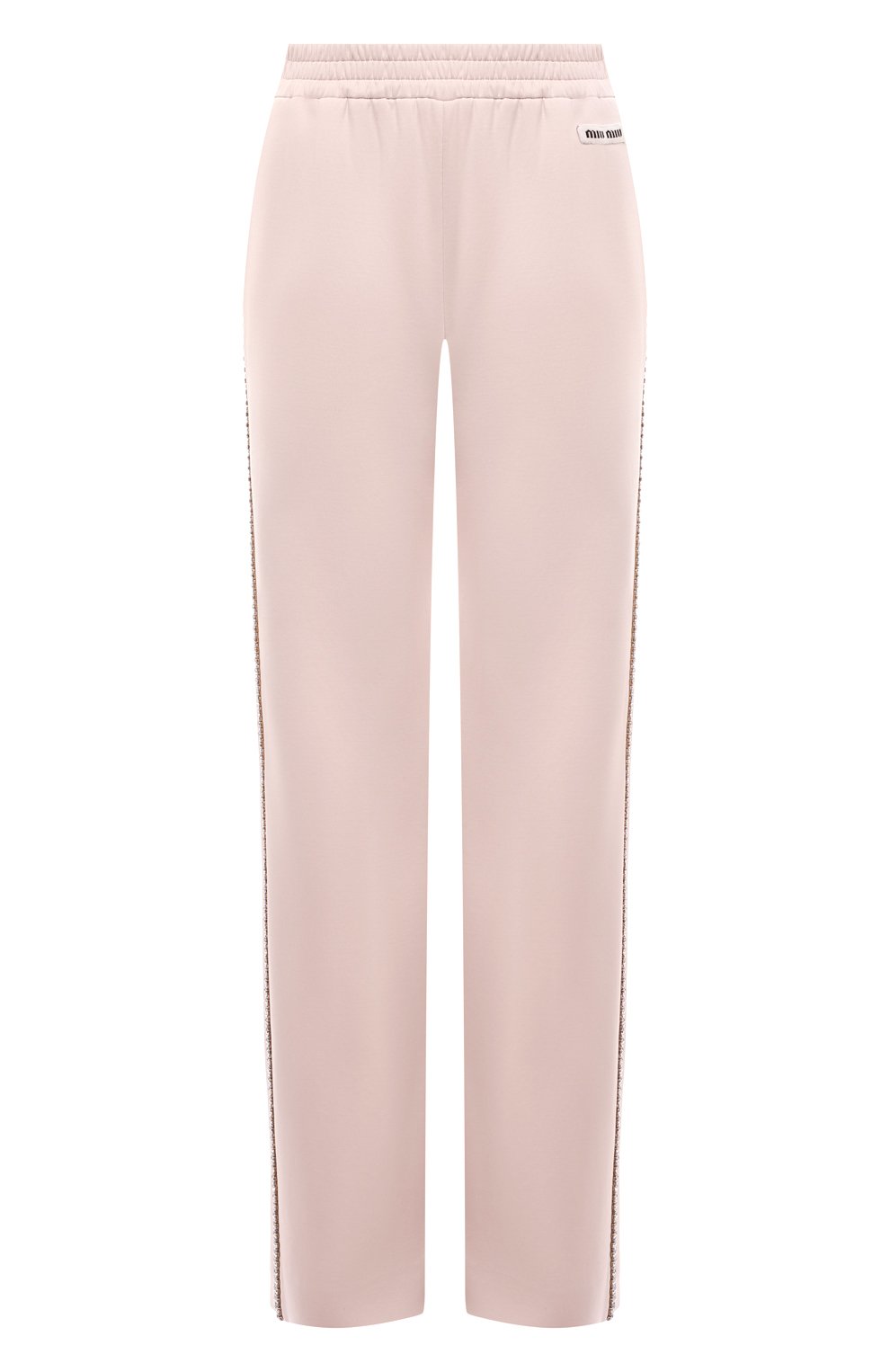 Брюки MIU MIU светло-розового цвета по цене 190000 руб., арт. MJP263-1ZSC-F0482, фото 1 Брюки MIU MIU, арт. MJP263-1ZSC-F0482, фото 1