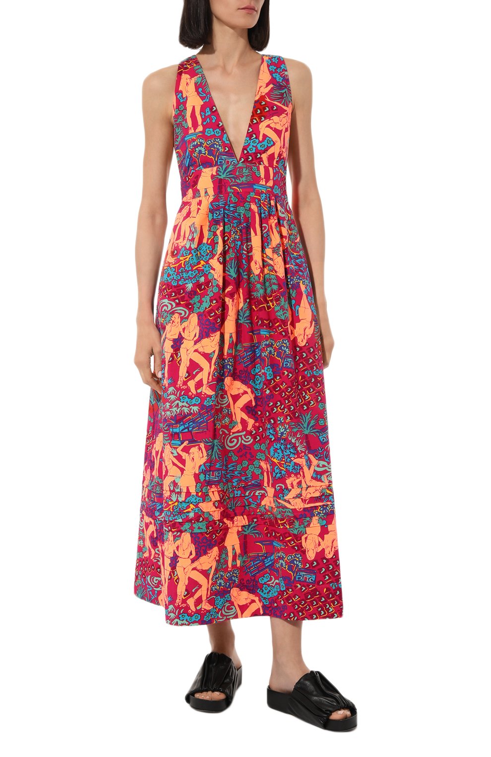 Хлопковое платье SEE BY CHLOÉ разноцветного цвета по цене 68050 руб., арт. CHS23UR011/028, фото 3 Хлопковое платье SEE BY CHLOÉ, арт. CHS23UR011/028, фото 3