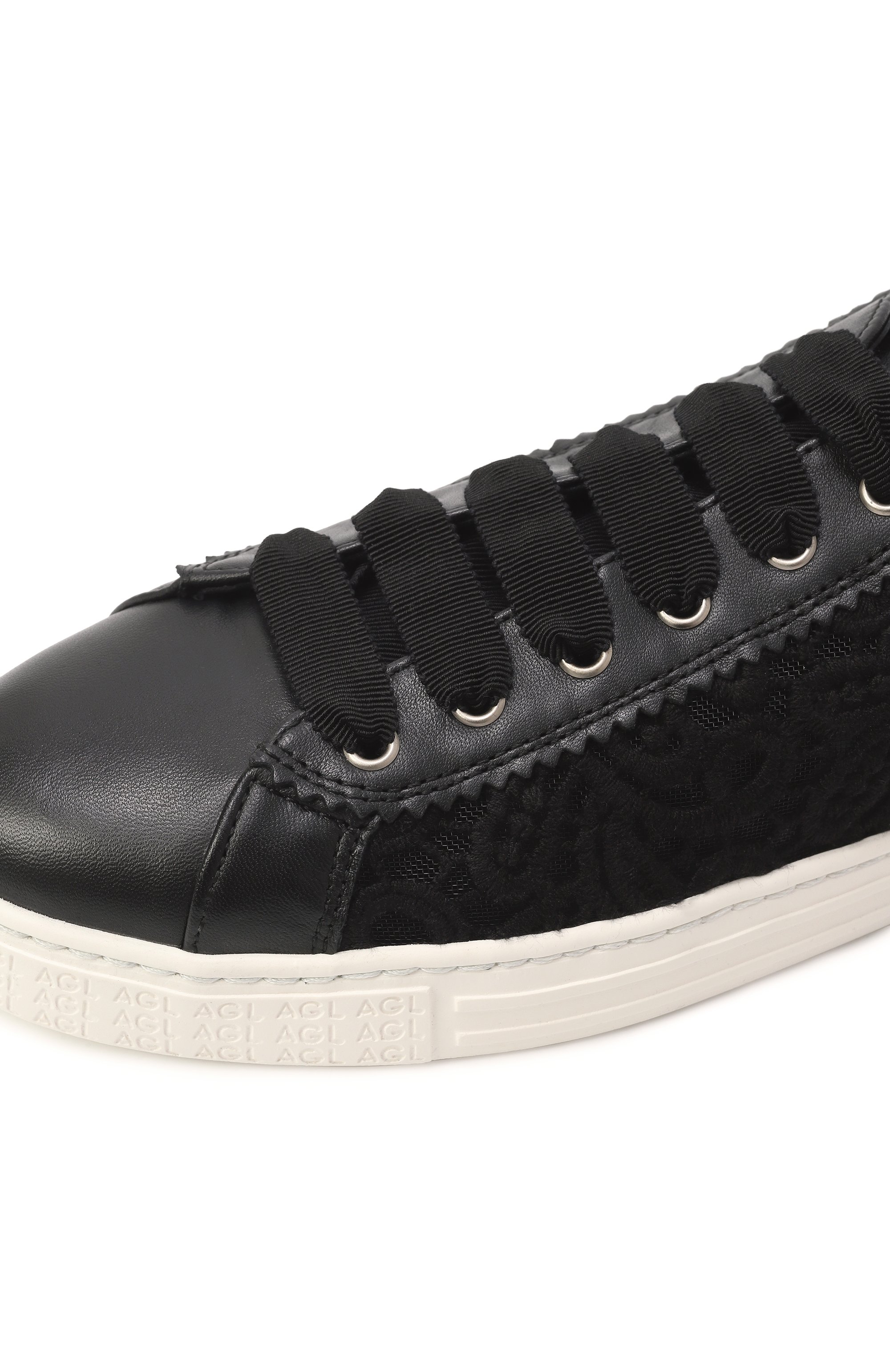 Комбинированные кеды sade AGL черного цвета по цене 37700 руб., арт. D936031PG/KT046, фото 7 Комбинированные кеды sade AGL, арт. D936031PG/KT046, фото 7