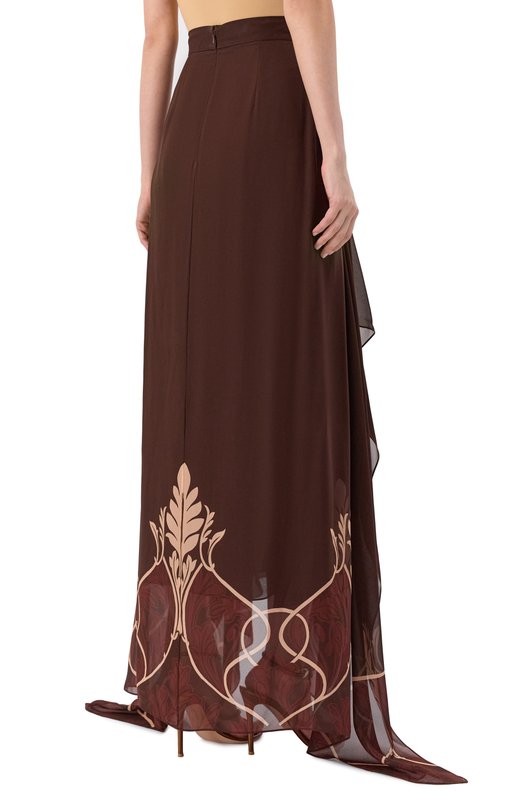 Юбка из вискозы Elie Saab SK221PF25VI006 Коричневый  SK221PF25VI006 Фото 4