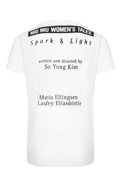 Хлопковая футболка MIU MIU, арт. MJN055-1QD2-F0009, фото 2