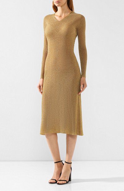 Платье LANVIN золотого цвета по цене 99500 руб., арт. RW-DR372M-MA03-H19, фото 3 Платье LANVIN, арт. RW-DR372M-MA03-H19, фото 3