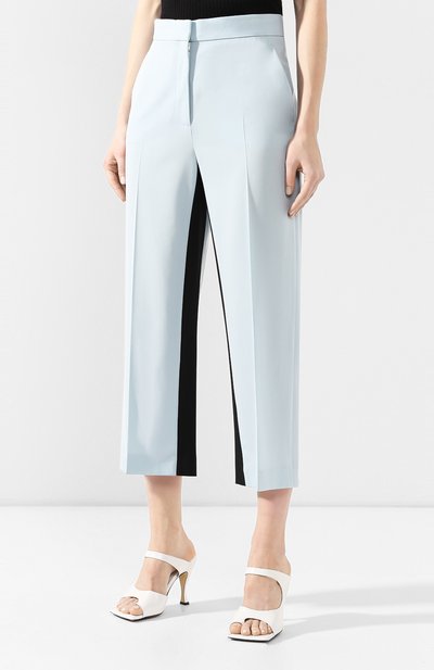 Шерстяные брюки STELLA MCCARTNEY голубого цвета по цене 47500 руб., арт. 600525/SNB48, фото 3 Шерстяные брюки STELLA MCCARTNEY, арт. 600525/SNB48, фото 3