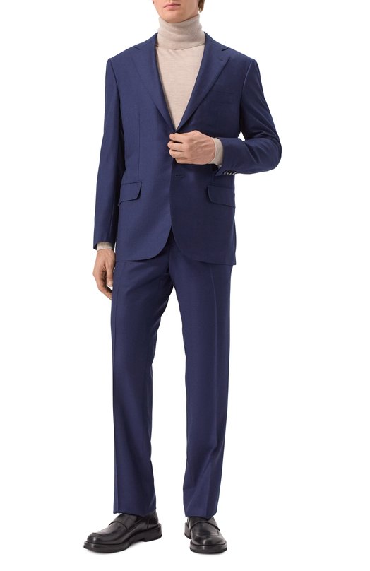 Шерстяной костюм Kiton UA81K0101E15 Синий  UA81K0101E15 Фото 2