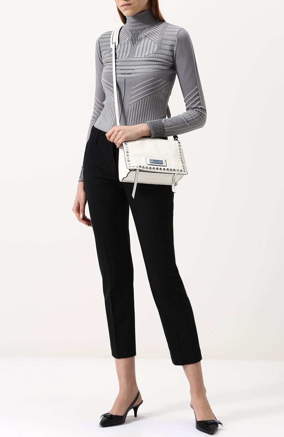 Приталенная водолазка с длинным рукавом PRADA, арт. P26279-1QMC-F078H, фото 2