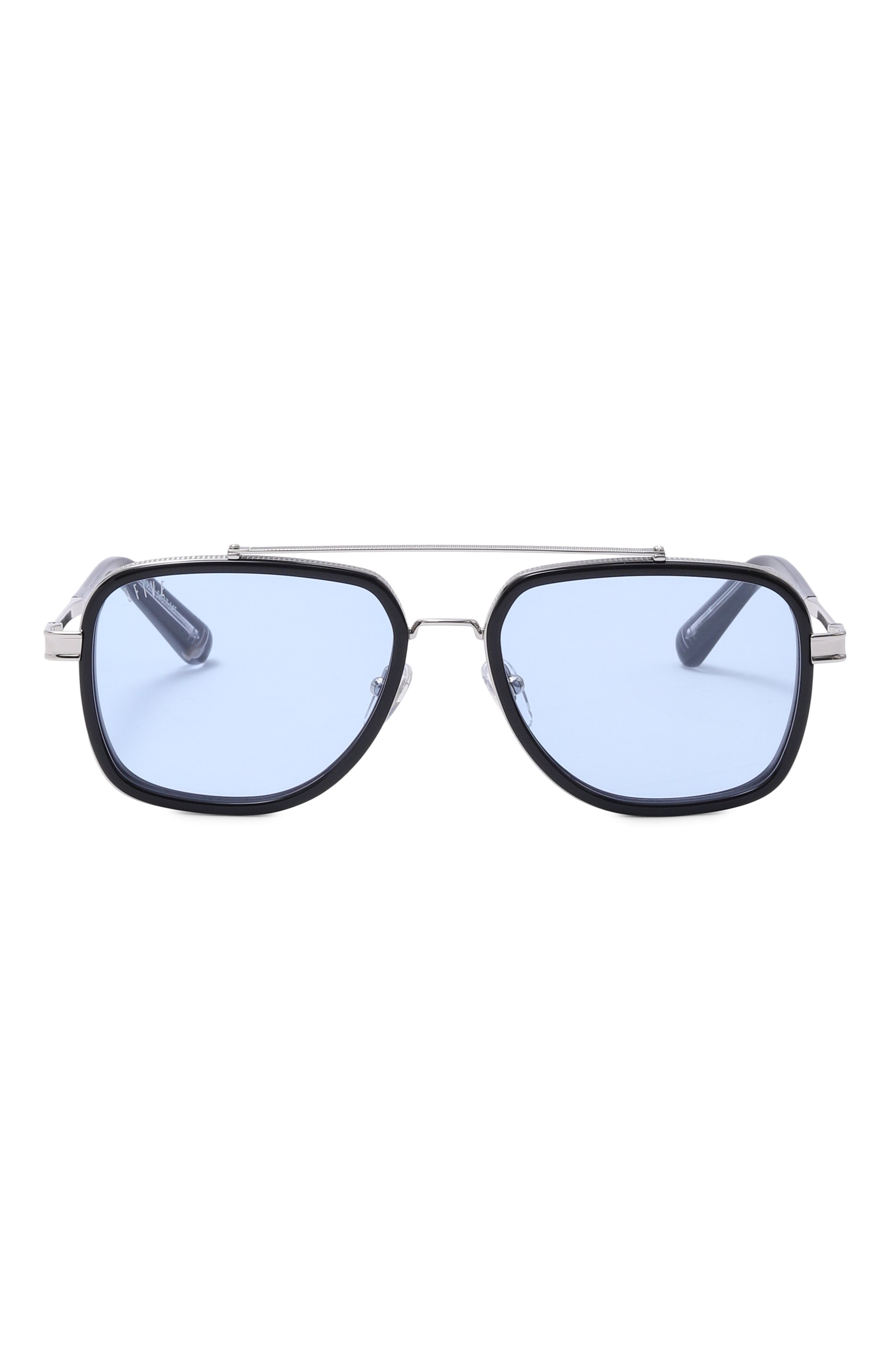 Солнцезащитные очки 9FIVE голубого цвета по цене 36500 руб., арт. CR0WNS-BLACK/PLATINUM/CRYSTAL BLUE, фото 2 Солнцезащитные очки 9FIVE, арт. CR0WNS-BLACK/PLATINUM/CRYSTAL BLUE, фото 2