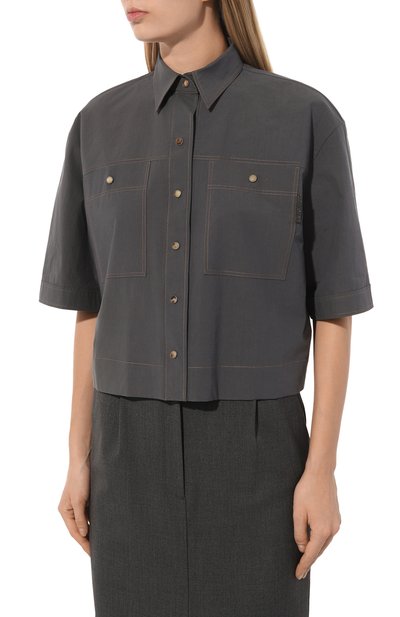 Хлопковая рубашка BRUNELLO CUCINELLI, арт. ML949B1348, фото 3