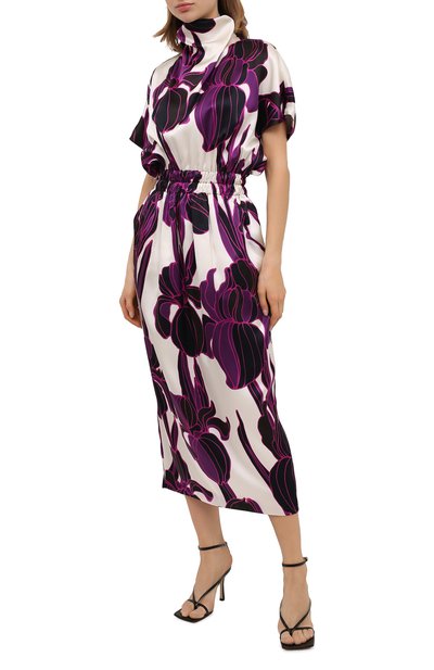 Шелковое платье DRIES VAN NOTEN фуксия цвета по цене 136500 руб., арт. 202-18661-1135, фото 3 Шелковое платье DRIES VAN NOTEN, арт. 202-18661-1135, фото 3