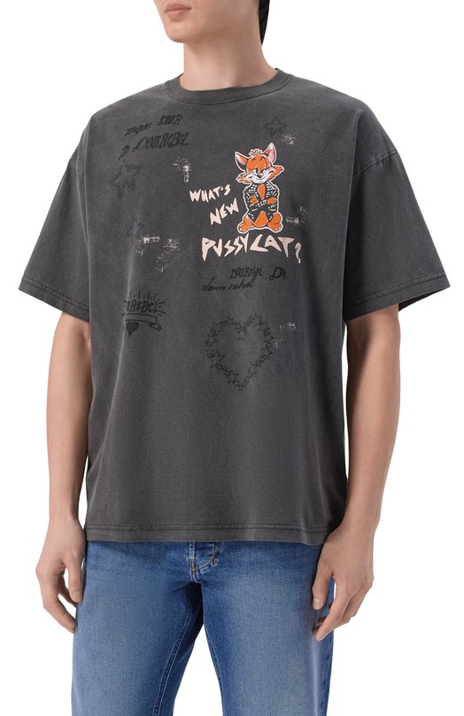 Хлопковая футболка DOMREBEL M WHATS NEW/T-SHIRT Серый  M WHATS NEW/T-SHIRT Фото 3