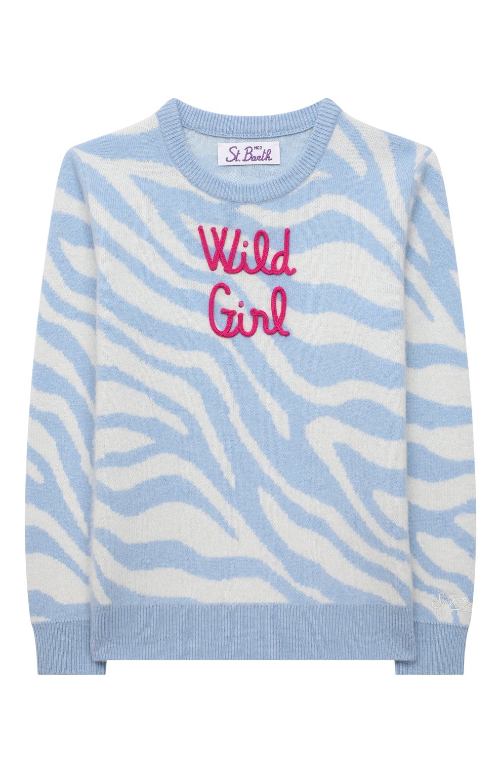 Пуловер MC2 SAINT BARTH голубого цвета по цене 16000 руб., арт. STBK PRINCESS P BRUSHED/PRC0006/4-8, фото 1 Пуловер MC2 SAINT BARTH, арт. STBK PRINCESS P BRUSHED/PRC0006/4-8, фото 1