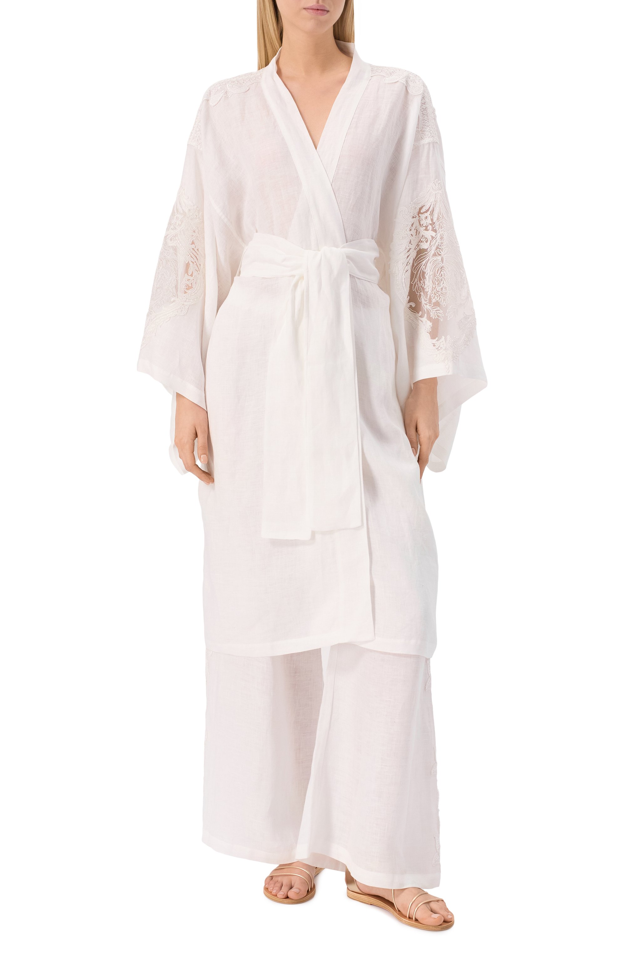 Кимоно изо льна и вискозы MAURIZIO, арт. W07010679, фото 3