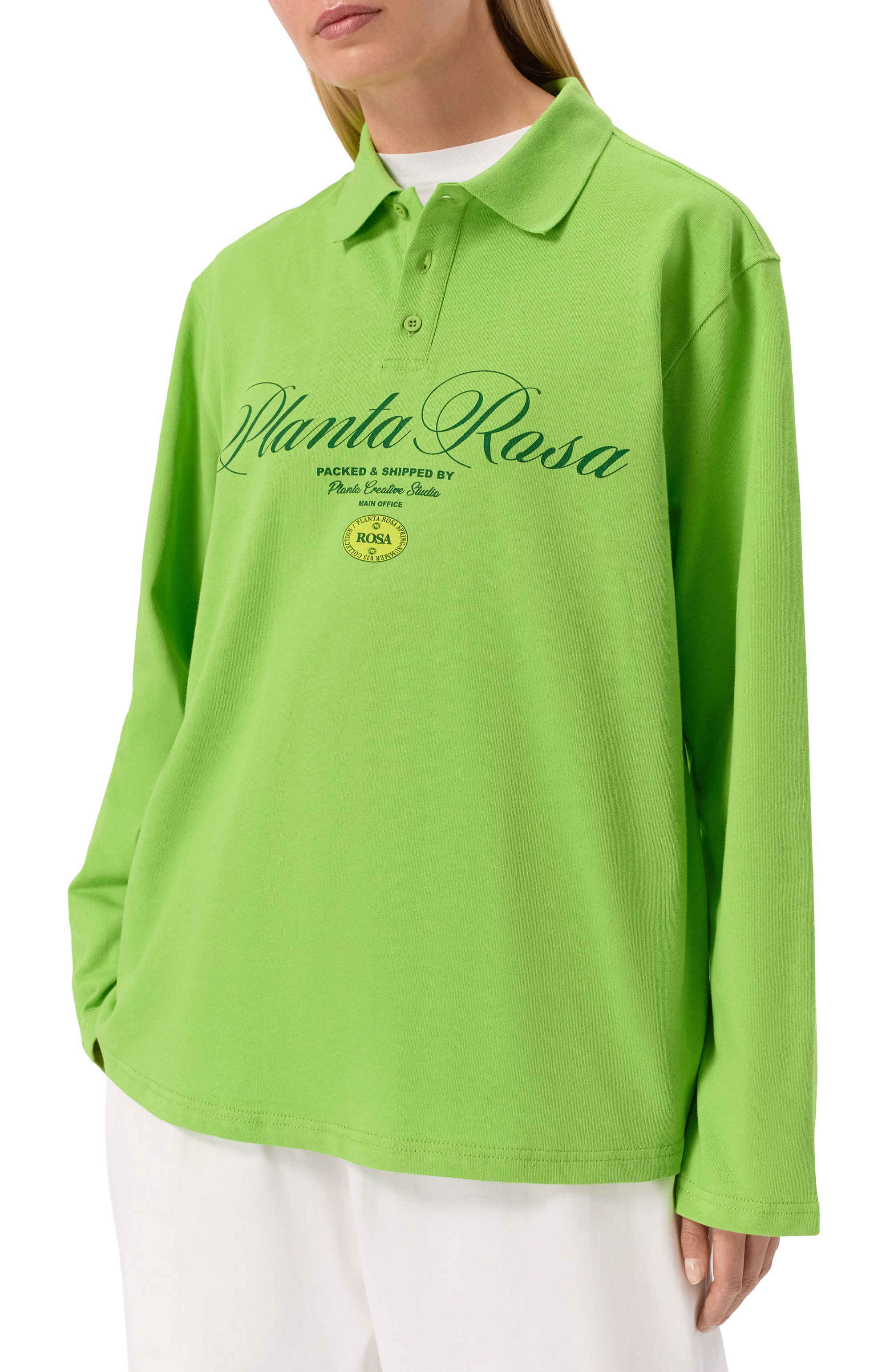 Хлопковое поло PLANTA ROSA, арт. PR/POLOLONG/CREATIVE-STUDIO/220, фото 6