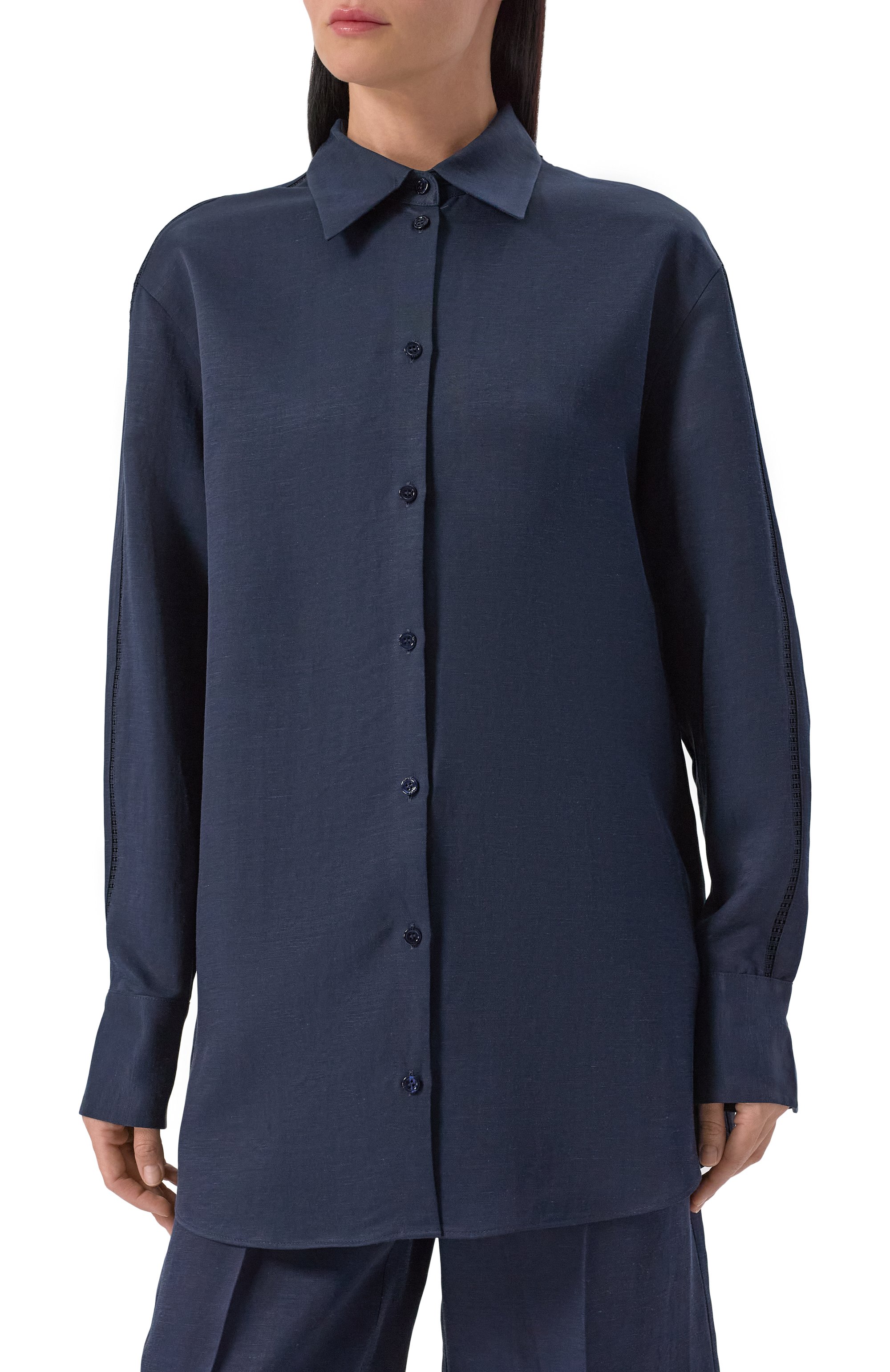 Рубашка из вискозы и льна BOSS, арт. 50535297, фото 3