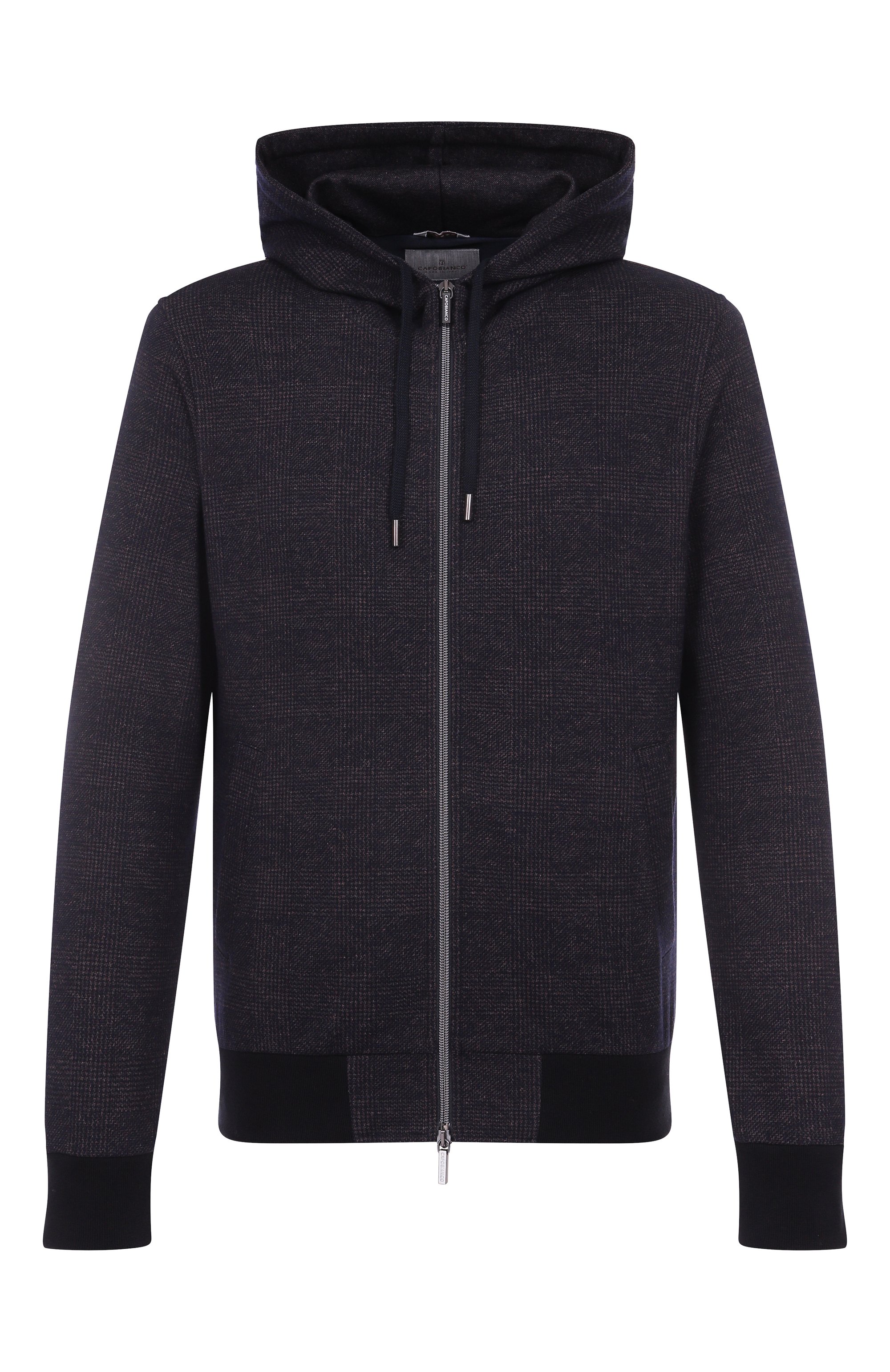 Толстовка из шерсти и хлопка CAPOBIANCO темно-синего цвета по цене 107000 руб., арт. 19M410.PT00./48, фото 1 Толстовка из шерсти и хлопка CAPOBIANCO, арт. 19M410.PT00./48, фото 1