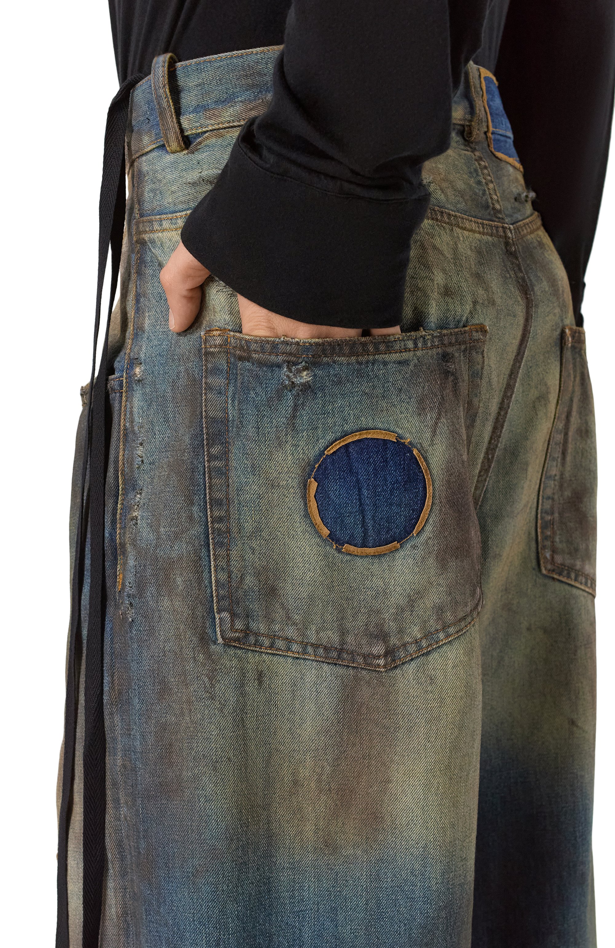 Джинсы ANN DEMEULEMEESTER синего цвета по цене 113000 руб., арт. B0012210/FA671, фото 5 Джинсы ANN DEMEULEMEESTER, арт. B0012210/FA671, фото 5