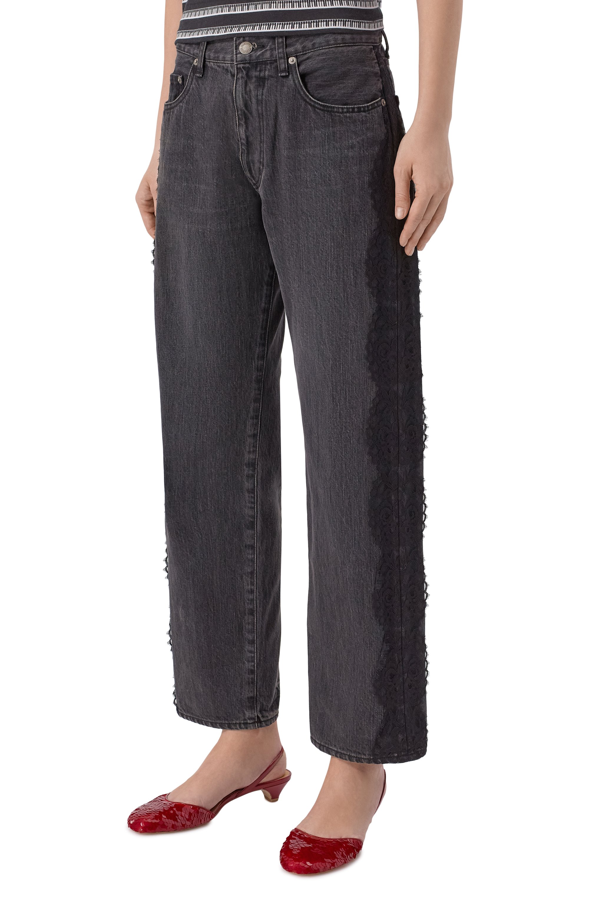 Джинсы UNDERCOVER темно-серого цвета по цене 95800 руб., арт. UP1F1505, фото 3 Джинсы UNDERCOVER, арт. UP1F1505, фото 3