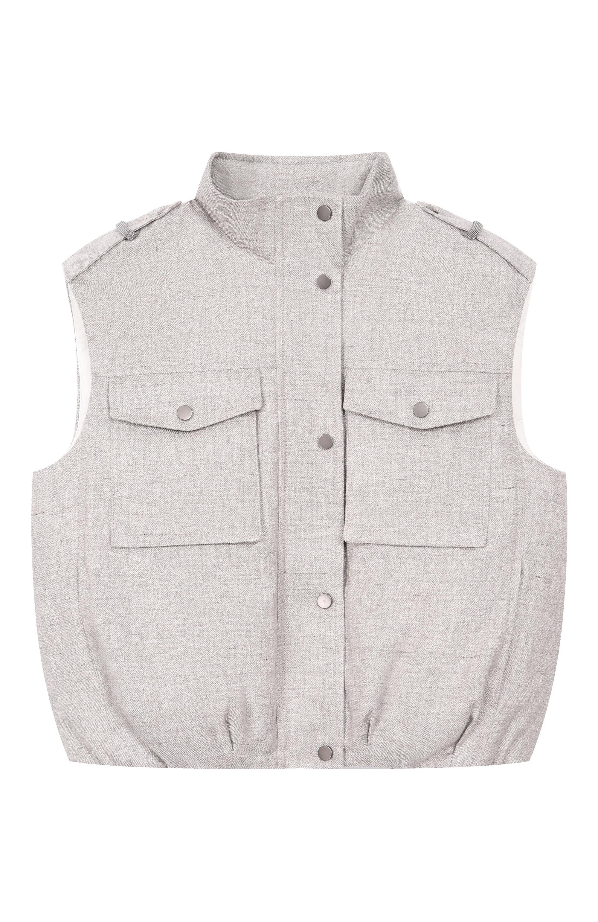 Льняной жилет BRUNELLO CUCINELLI, арт. BL104J032C, фото 1