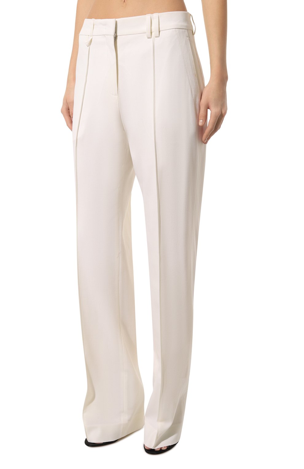 Брюки изо льна и шелка JACQUEMUS, арт. 22H223PA018/1075WHITE, фото 3