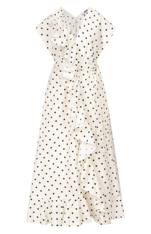 Хлопковое платье MSGM 4042MDA29/267353 Чёрно-белый 4042MDA29/267353