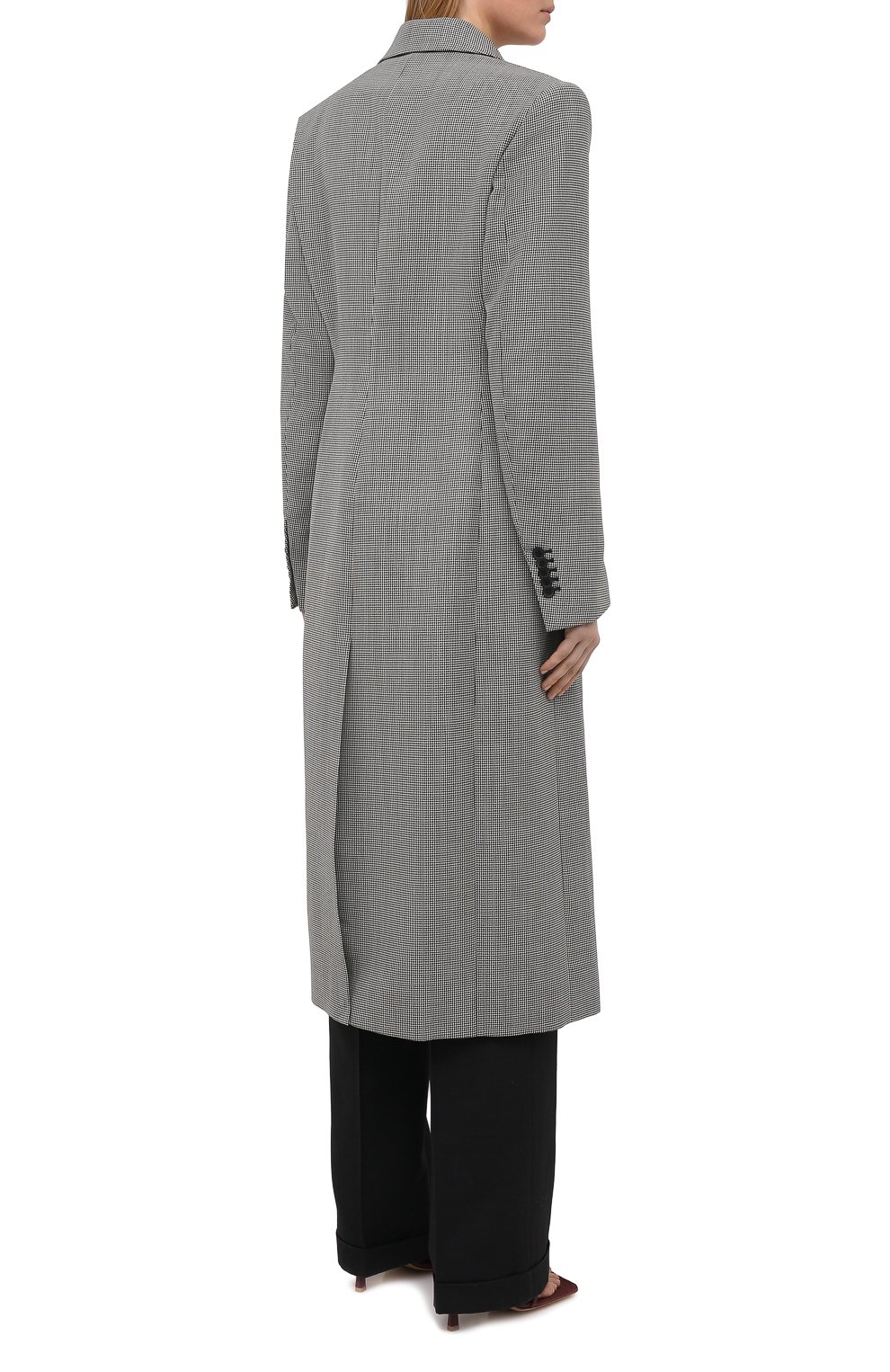 Шерстяное пальто WARDROBE.NYC черно-белого цвета по цене 185500 руб., арт. W4010HTR05, фото 4 Шерстяное пальто WARDROBE.NYC, арт. W4010HTR05, фото 4