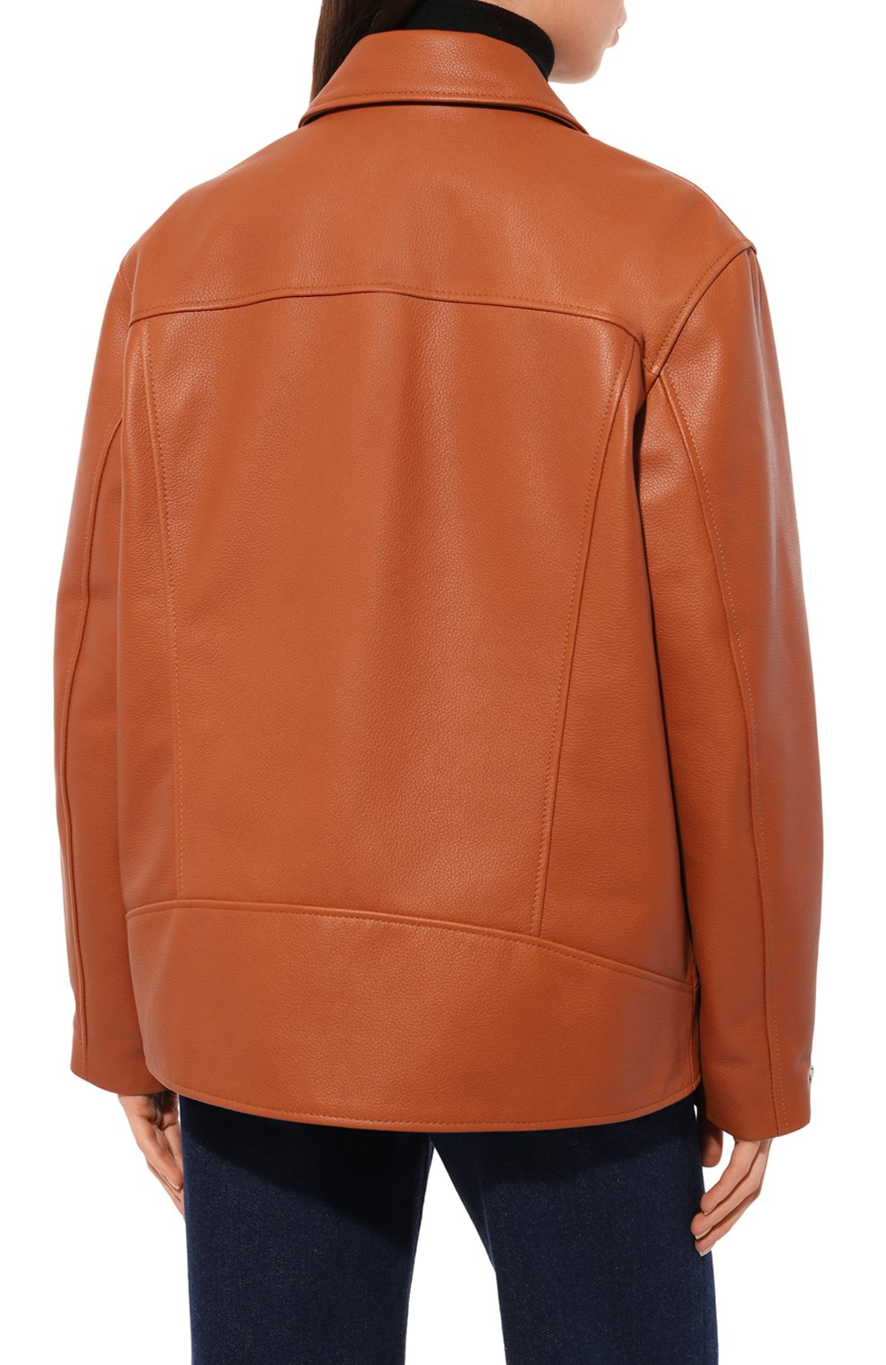 Кожаная куртка MASLOV коричневого цвета по цене 121000 руб., арт. SMW16, фото 4 Кожаная куртка MASLOV, арт. SMW16, фото 4