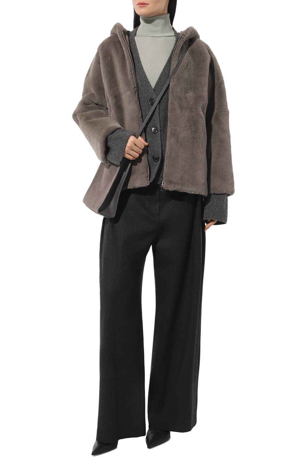 Шуба из кролика MANZONI24, арт. 23M1221-RT, фото 2