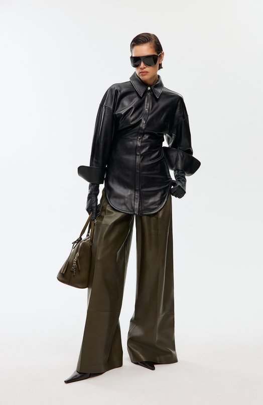 Кожаная рубашка Blumarine 4L087A Чёрный  4L087A Фото 6