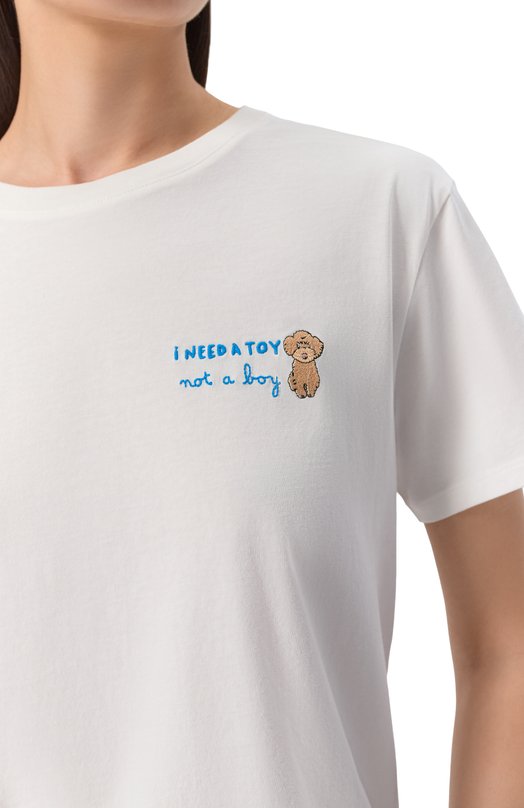 Хлопковая футболка MC2 Saint Barth EMI0002-03800I/EMILIE W Белый  EMI0002-03800I/EMILIE W Фото 5