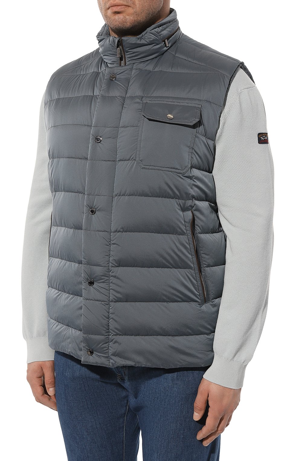 Пуховый жилет morfeo-s3c MOORER темно-серого цвета по цене 170500 руб., арт. EFR0M, фото 3 Пуховый жилет morfeo-s3c MOORER, арт. EFR0M, фото 3