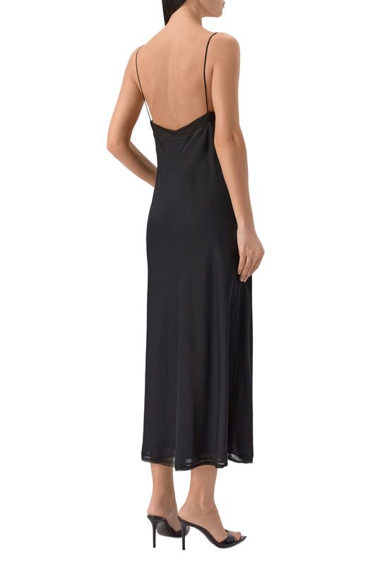 Шелковое платье TOTEME 252-WRD0186-FB0418 Чёрный  252-WRD0186-FB0418 Фото 3