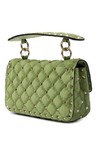 Сумка rockstud spike small VALENTINO зеленого цвета по цене 255000 руб., арт. 9W2B0123/KQQ, фото 4 Сумка rockstud spike small VALENTINO, арт. 9W2B0123/KQQ, фото 4