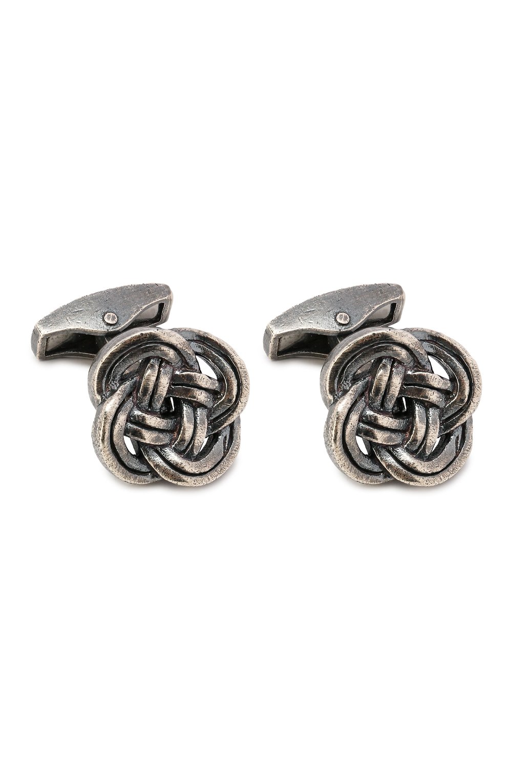 Серебряные запонки celtic knot TATEOSSIAN темно-серого цвета по цене 39950 руб., арт. CL7672, фото 1 Серебряные запонки celtic knot TATEOSSIAN, арт. CL7672, фото 1