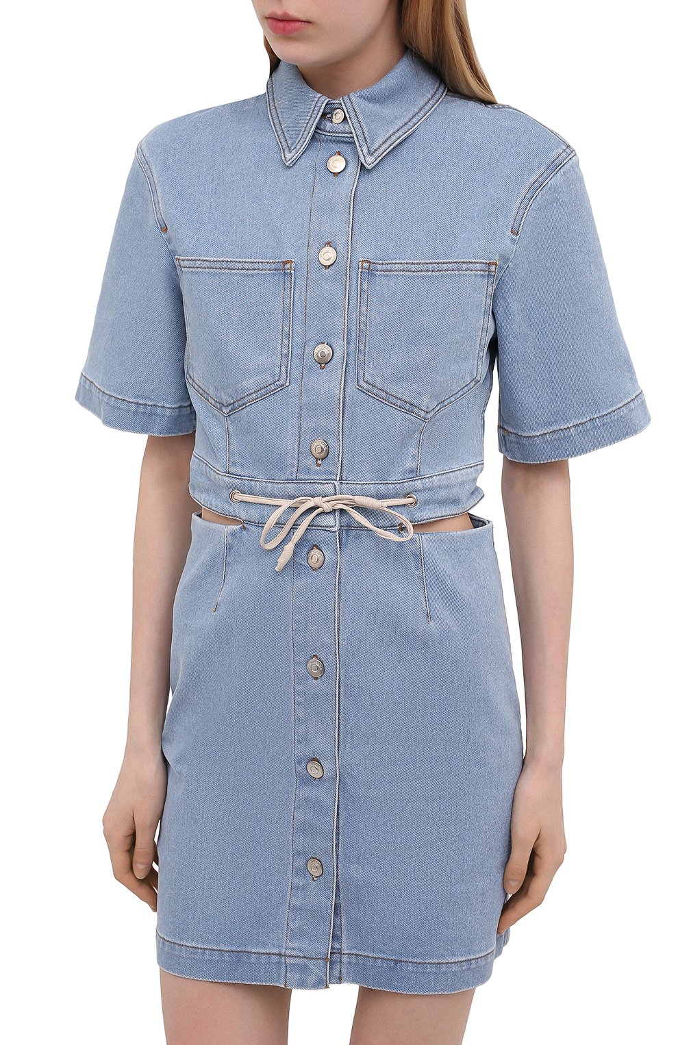 Джинсовое платье NANUSHKA, арт. TAYL0R_LIGHT BLUE_DENIM, фото 3