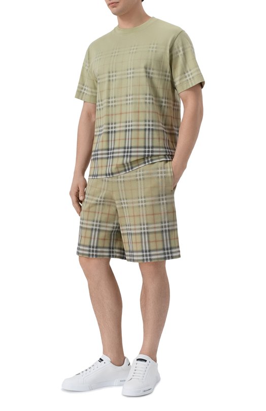 Хлопковая футболка Burberry 8119023 Зелёный  8119023 Фото 2