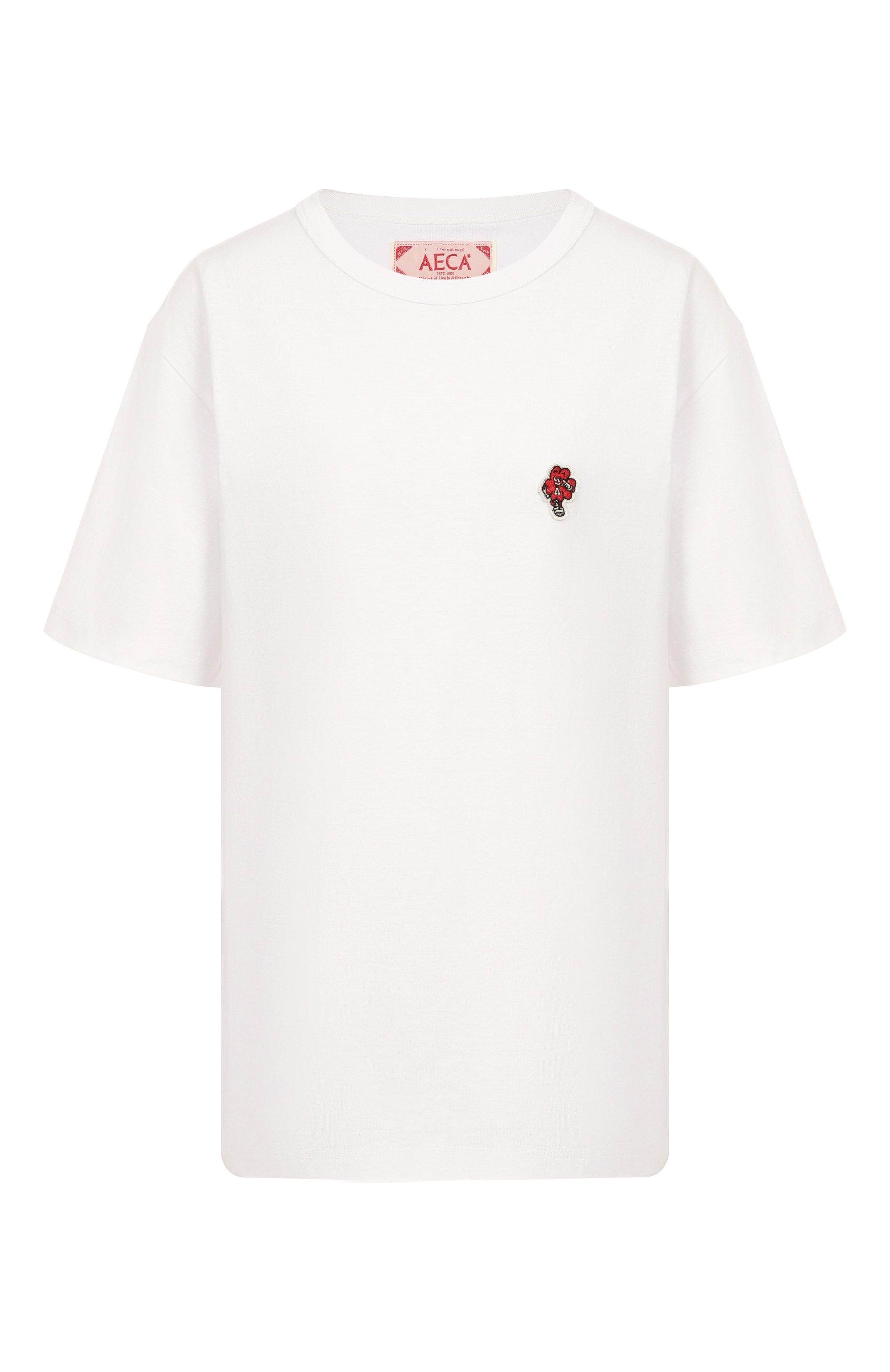 Хлопковая футболка AECA WHITE, арт. AWCMSSBDTTSST003C0.WHITE (M), фото 1